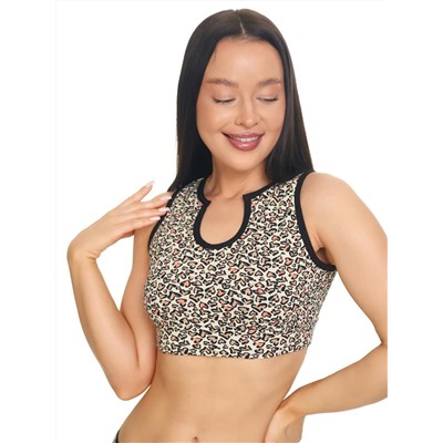 Кроп топ майка трикотажная хлопок