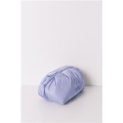 Neceser grande acolchado azul strass