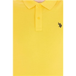 Erkek Koyu Sarı Basic Polo Yaka Tişört