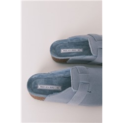 Zapatillas casa tipo zueco azul