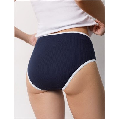 Трусы слипы с высокой посадкой из эластичного трикотажа кашкорсе