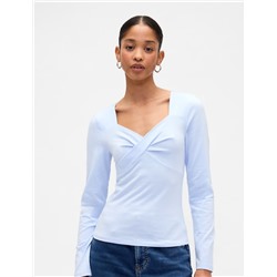 Twist-Front Sweetheart Top