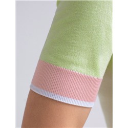 Джемпер с V-вырезом с коротким рукавом из вискозы