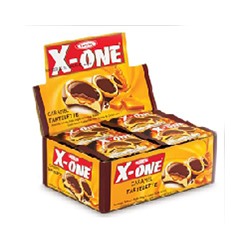 Тарталетки с карамелью и какао-пралине X-one от Tayas 24 шт по 20 гр / Tayas X-one tartelette Caramel&cocoa praline 24 pcs*20g