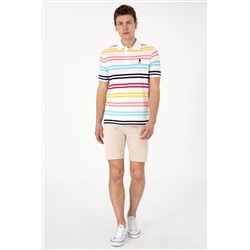 Erkek Regular Fit Polo Yaka Beyaz Tişört