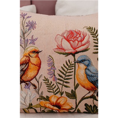 Наволочка декоративная 38х38 Птицы