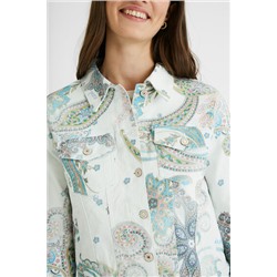Chaqueta vaquera slim paisley