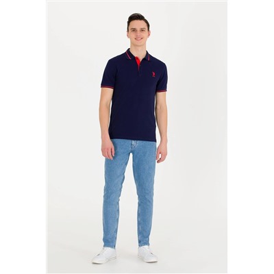 Erkek Lacivert Basic Polo Yaka Tişört