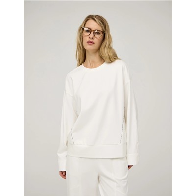 Белый свитшот из хлопка