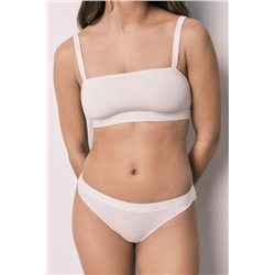 Braga clásica algodón canalé beige