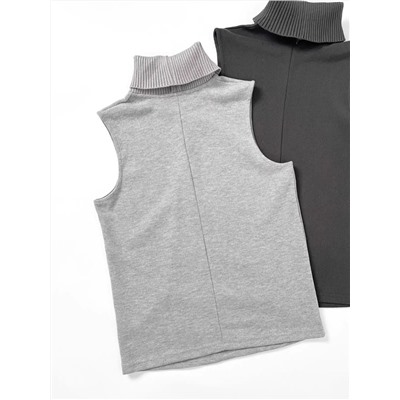 Трикотажный комплект  Топ  с воротником + длинная юбка 2 цвета  ЛАЙ*М