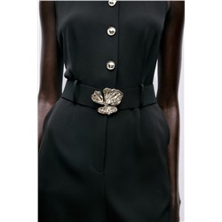 CREPE JUMPSUIT WITH BELT