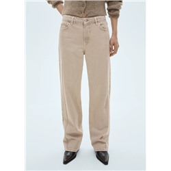 Jeans rectos rinse wash costuras