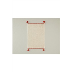English HomeColorful Lines Pamuklu Püsküllü El Havlusu 30x45 Cm Açık Bej-kiremit