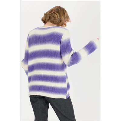 Kadın Lila Bisiklet Yaka Kazak