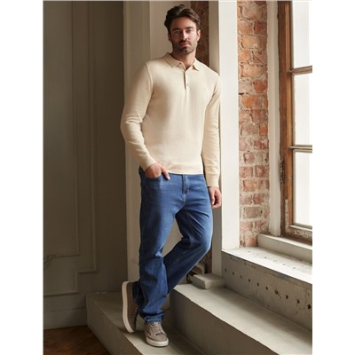 Джемпер-поло из хлопка с нейлоном