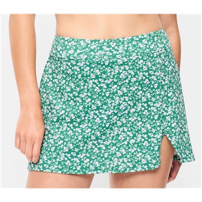 High-Waisted Matte Swim Skirt