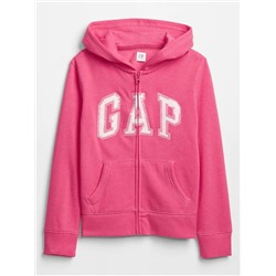 Kids Gap Logo Zip Hoodie In Fleece