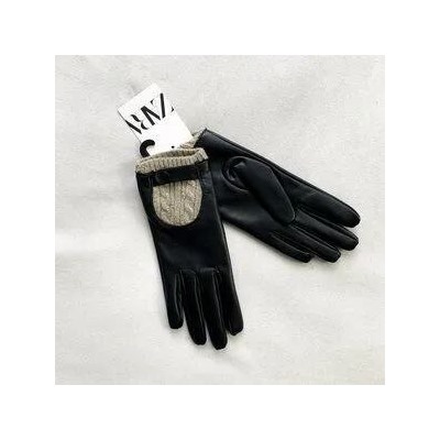 Женские перчатки из комбинированных материалов  ZAR*A