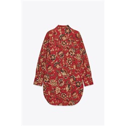 ZW COLLECTION PRINTED LONG SHIRT