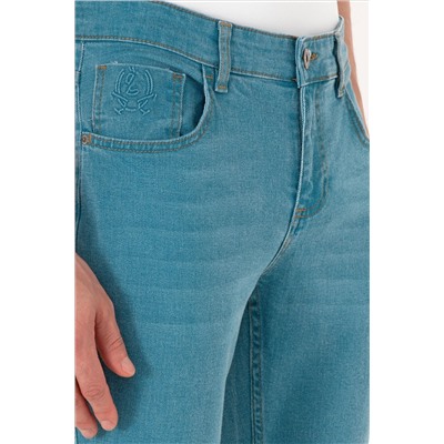 Erkek Yeşil Jean Pantolon