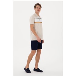 Erkek Regular Fit Polo Yaka Taş Tişört