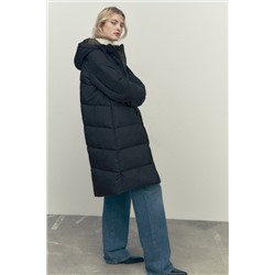 ABRIGO ACOLCHADO LARGO REVERSIBLE