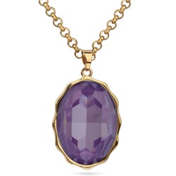 Кулон Сияние (кристаллы SW пурпурные; покрытие золото) 90-95см, Есть комплект