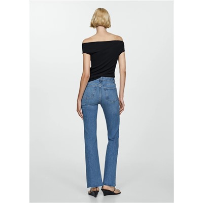Jeans flare tiro medio