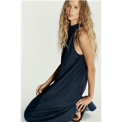 VESTIDO HALTER DENIM TRF