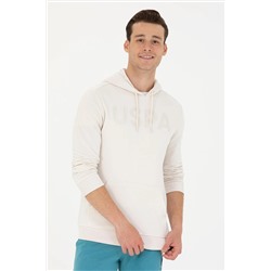 Erkek Taş Kapüşonlu Basic Sweatshirt