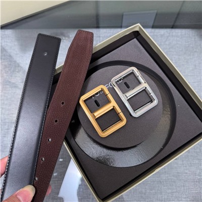 Мужской двухсторонний ремень с двумя пряжками ТОМ ФОР*Д