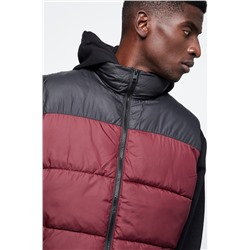 Chaleco Burdeos y negro