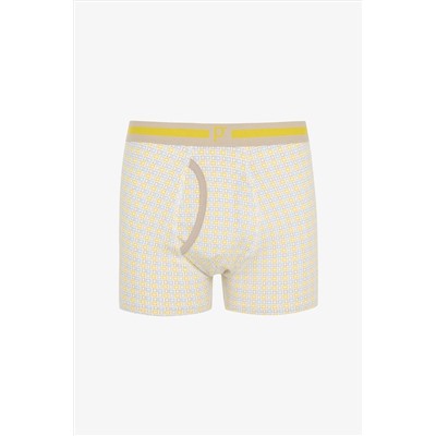 Penti Erkek Pamuklu Yellow Stripe Çok Renkli 3lü Boxer Külot