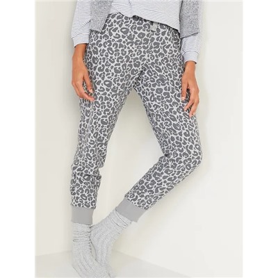Matching Printed Flannel Jogger Pajama Pants for Women