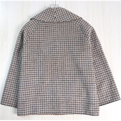 Клетчатое двухстороннее пальто