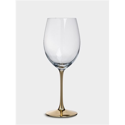 Бокал для красного вина, 540 мл, 2 шт, стекло, золотистая ножка, Ravello