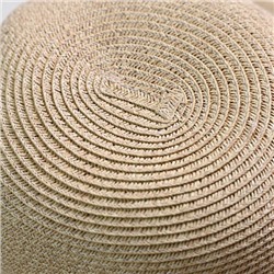 Cоломенная плетеная шляпа с закругленным краем из ленты и бантом для защиты от солнца