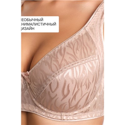 Бюстгальтер с мягкой чашей OIRO сетка с полосами MONICA 2802