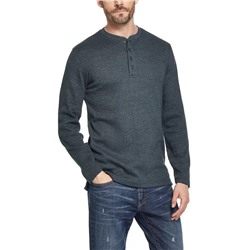 WEATHERPROOF VINTAGE Men's Long Sleeved Waffle Henley T-shirt