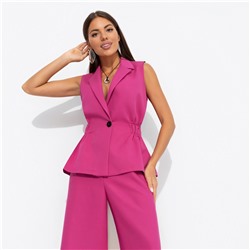 Жилет приталенный на резинке, Летнее наслаждение (розовый)