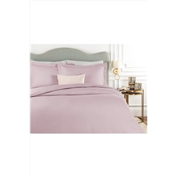 Madame Coco Elicia Super King Size Çizgili Saten Nevresim Takımı - A.mürdüm/beyaz NT00000000015-8682116903370