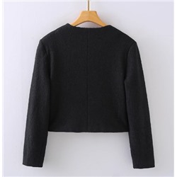 Элегантный черный короткий жакет