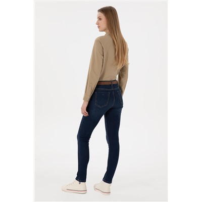 Kadın Mavi Skinny Fit Jean Pantolon