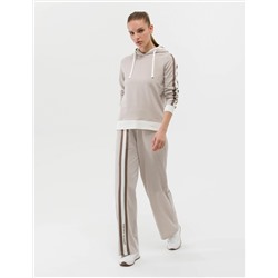 Krem Kapüşonlu Sweatshirt