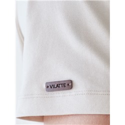 Футболка поло с плетеным воротником на пуговицах из эластичного хлопка