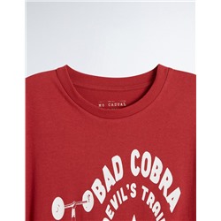 Print T-shirt, Men, Dark Red