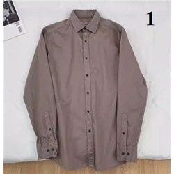 Мужская повседневная рубашка с длинным рукавом из 100% ПРЕМИАЛЬНОГО ХЛОПКА  МАССИМО Д