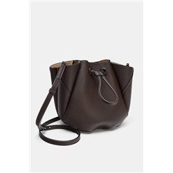 MINI BUCKET BAG WITH TOPSTITCHING