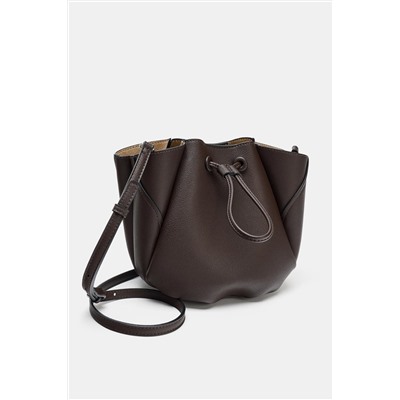 MINI BUCKET BAG WITH TOPSTITCHING